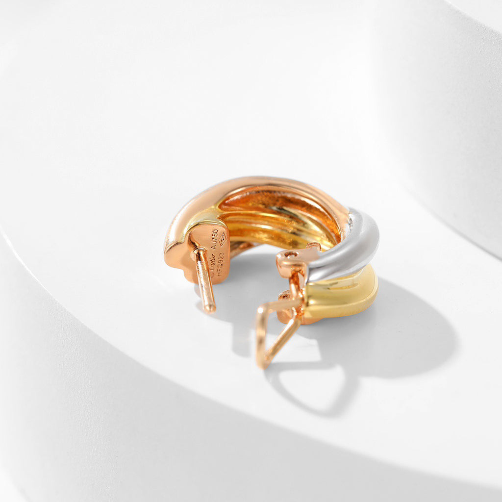 [Luxe Jewelry]TRINITY ON DIAMOND CLASSIC EARRINGS