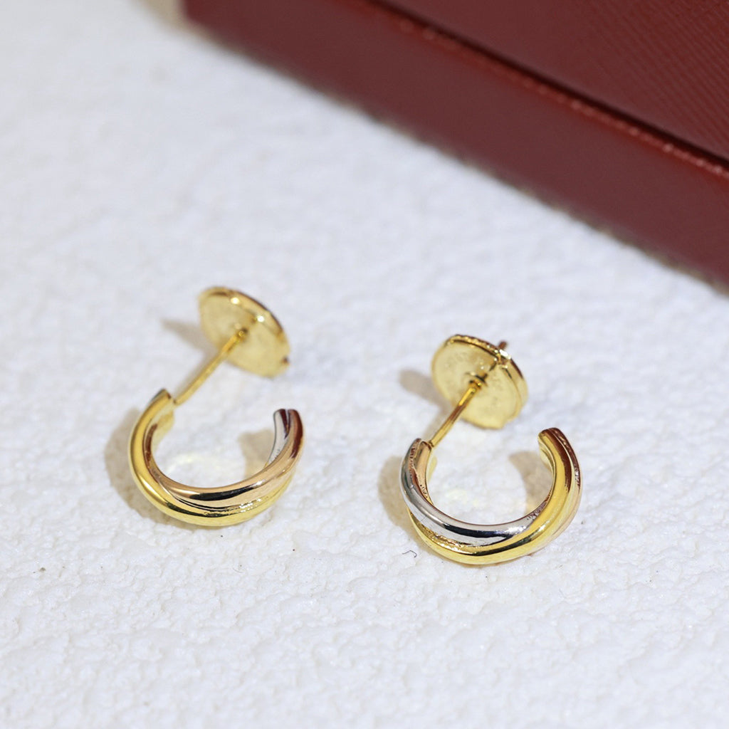 [Luxe Jewelry]TRINITY ON DIAMOND MINI EARRINGS