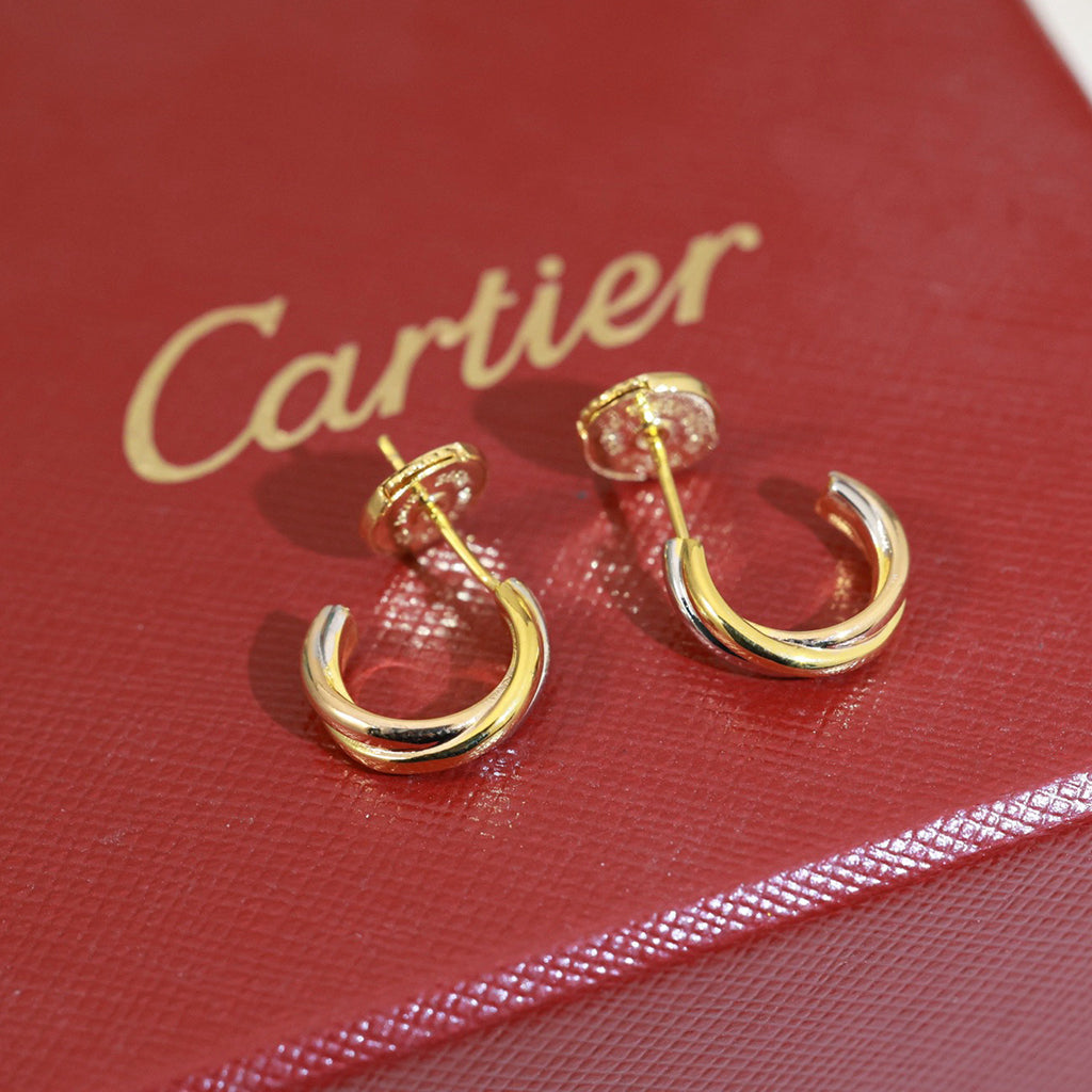 [Luxe Jewelry]TRINITY ON DIAMOND MINI EARRINGS