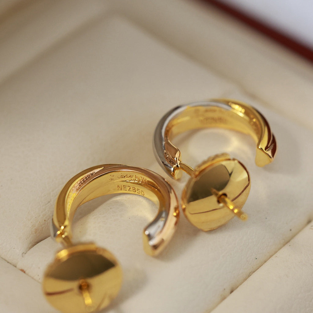 [Luxe Jewelry]TRINITY ON DIAMOND MINI EARRINGS