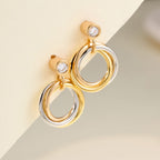 [Luxe Jewelry]TRINITY ON DIAMOND  EARRINGS