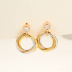 [Luxe Jewelry]TRINITY ON DIAMOND  EARRINGS
