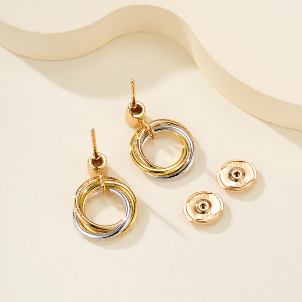[Luxe Jewelry]TRINITY ON DIAMOND  EARRINGS
