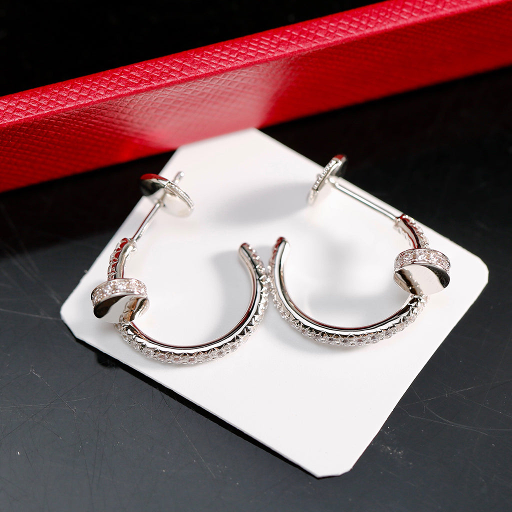 [Luxe Jewelry]JUSTE FULL DIAMOND SMALL EARRINGS