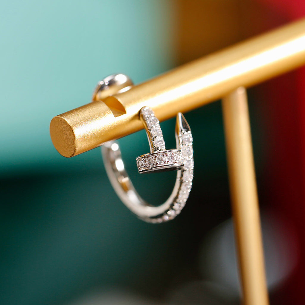 [Luxe Jewelry]JUSTE FULL DIAMOND SMALL EARRINGS
