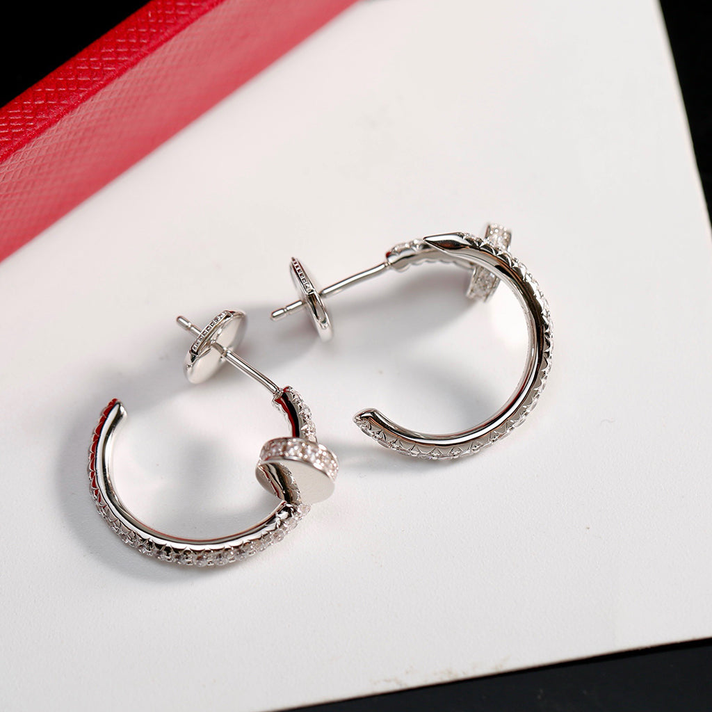 [Luxe Jewelry]JUSTE FULL DIAMOND SMALL EARRINGS