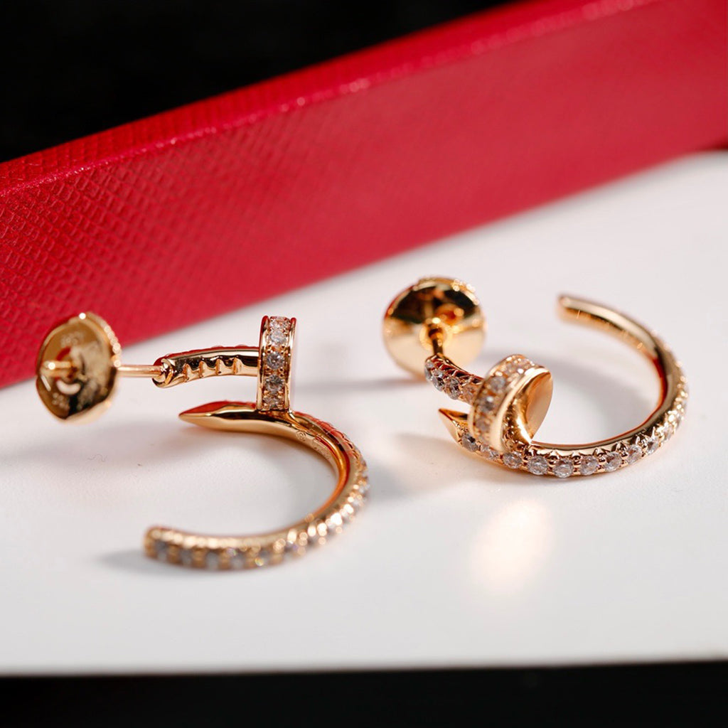 [Luxe Jewelry]JUSTE FULL DIAMOND SMALL EARRINGS