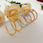 [Luxe Jewelry]JUSTE HALF DIAMOND LARGE EARRINGS