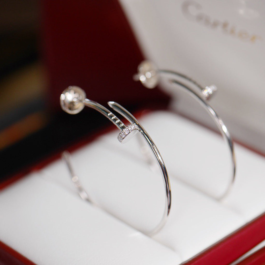 [Luxe Jewelry]JUSTE HALF DIAMOND LARGE EARRINGS