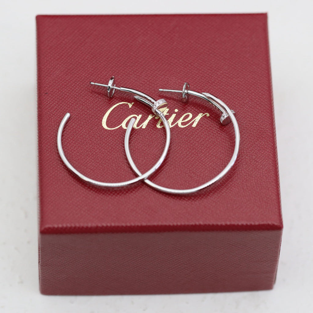 [Luxe Jewelry]JUSTE HALF DIAMOND LARGE EARRINGS