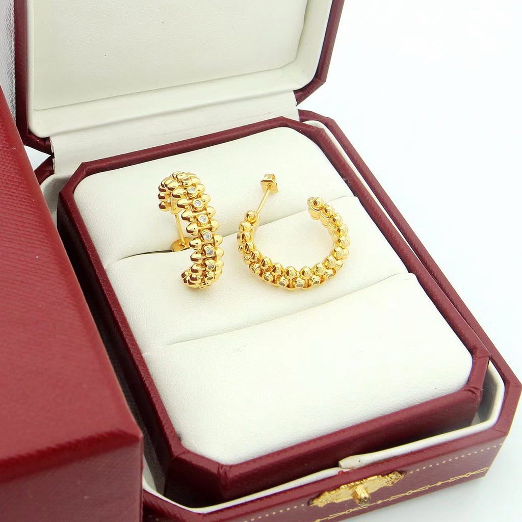 [Luxe Jewelry]CLASH FULL DIAMOND MEDIUM EARRINGS