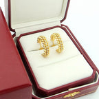[Luxe Jewelry]CLASH FULL DIAMOND MEDIUM EARRINGS