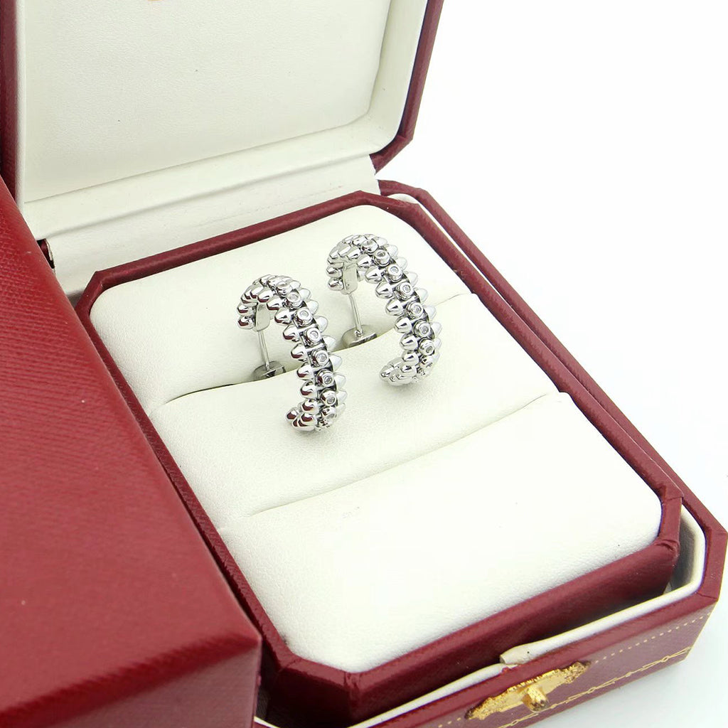 [Luxe Jewelry]CLASH FULL DIAMOND MEDIUM EARRINGS