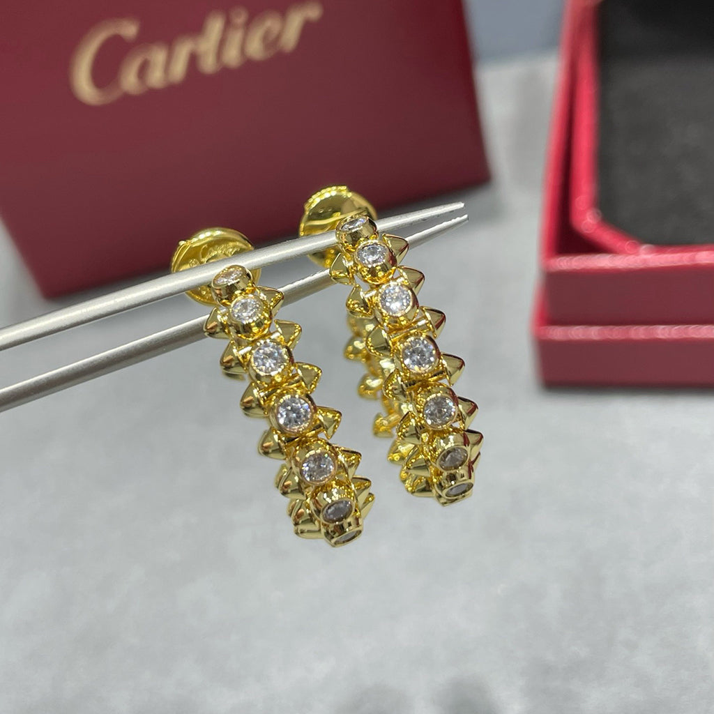[Luxe Jewelry]CLASH FULL DIAMOND MEDIUM EARRINGS