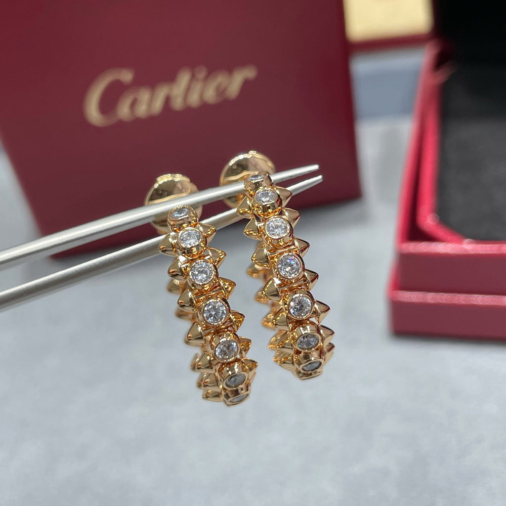 [Luxe Jewelry]CLASH FULL DIAMOND MEDIUM EARRINGS