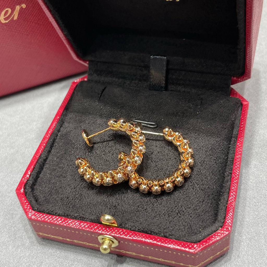 [Luxe Jewelry]CLASH FULL DIAMOND MEDIUM EARRINGS