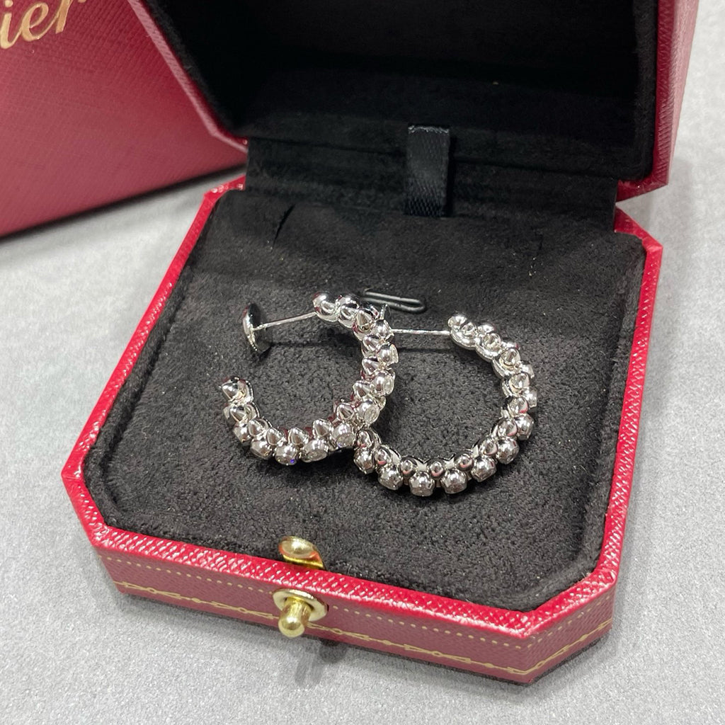 [Luxe Jewelry]CLASH FULL DIAMOND MEDIUM EARRINGS