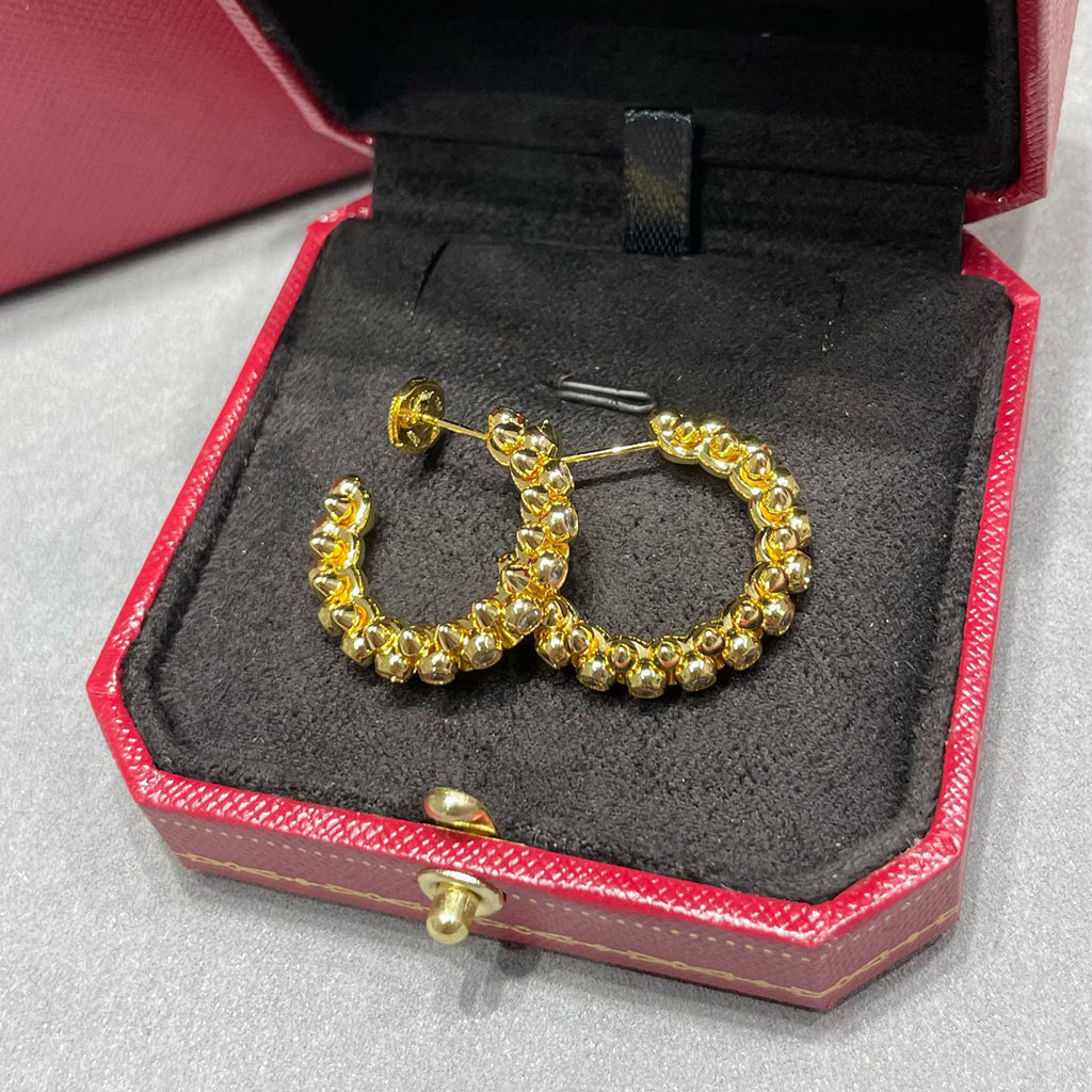 [Luxe Jewelry]CLASH FULL DIAMOND MEDIUM EARRINGS