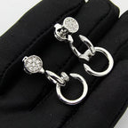 [Luxe Jewelry]JUSTE HALF DIAMOND DOUBLE EARRINGS