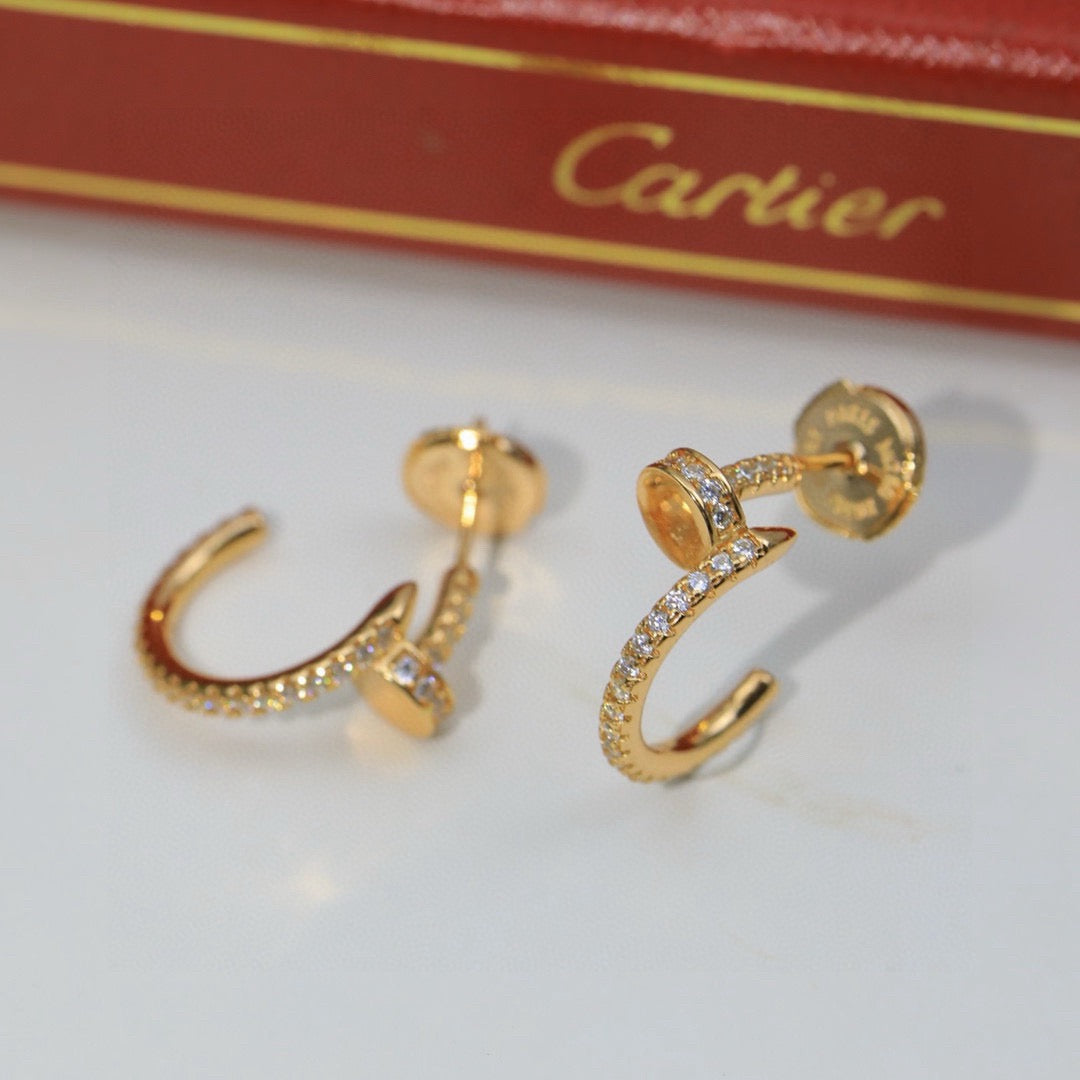 [Luxe Jewelry]JUSTE FULL DIAMOND DOUBLE EARRINGS