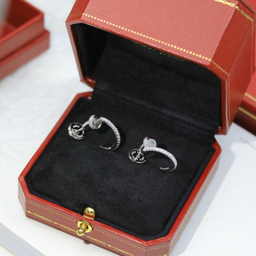 [Luxe Jewelry]JUSTE FULL DIAMOND DOUBLE EARRINGS