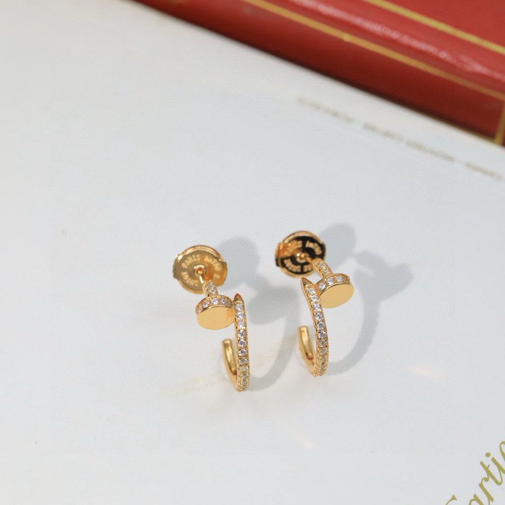 [Luxe Jewelry]JUSTE FULL DIAMOND DOUBLE EARRINGS