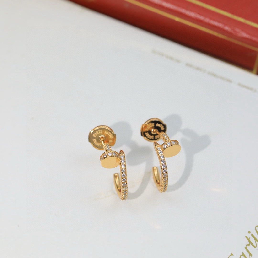[Luxe Jewelry]JUSTE FULL DIAMOND DOUBLE EARRINGS