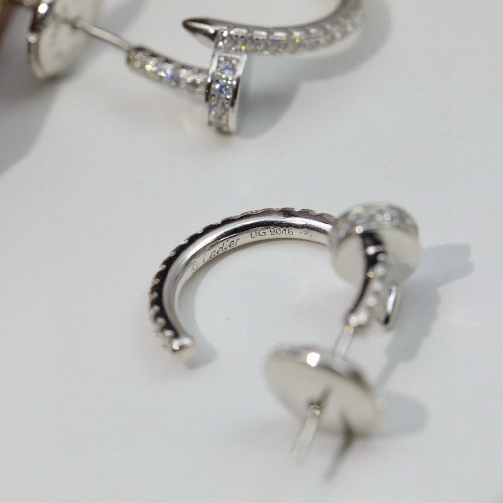[Luxe Jewelry]JUSTE FULL DIAMOND DOUBLE EARRINGS