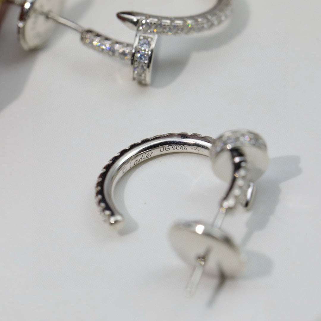 [Luxe Jewelry]JUSTE FULL DIAMOND DOUBLE EARRINGS