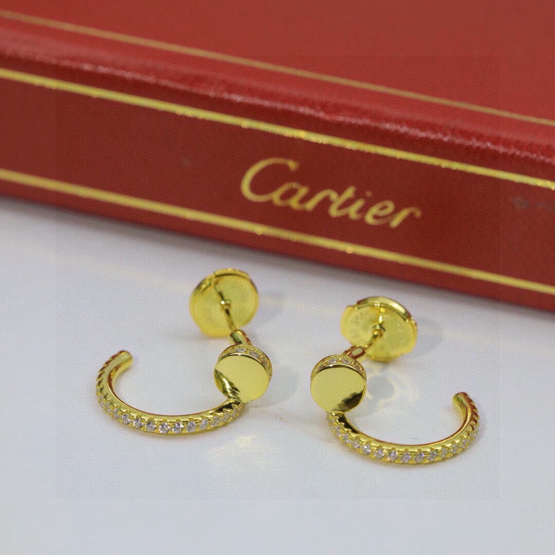 [Luxe Jewelry]JUSTE FULL DIAMOND DOUBLE EARRINGS