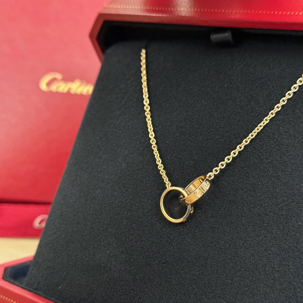 [Luxe Jewelry]LOVE DOUBLE RING NECKLACE