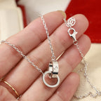 [Luxe Jewelry]LOVE DOUBLE RING NECKLACE