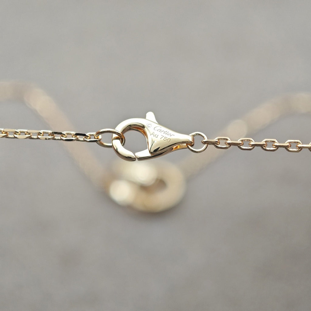 [Luxe Jewelry]LOVE DOUBLE RING HALF DIAMOND NECKLACE
