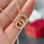 [Luxe Jewelry]LOVE  FULL DIAMOND PENDANT NECKLACE