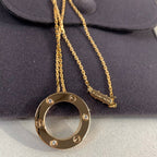 [Luxe Jewelry]LOVE NECKLACE 16MM 3 DIAMONDS