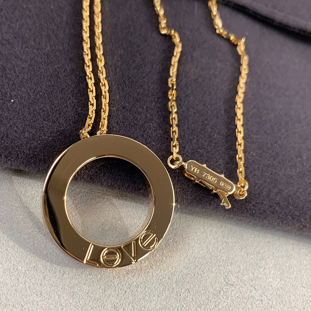 [Luxe Jewelry]LOVE NECKLACE 16MM 3 DIAMONDS