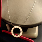 [Luxe Jewelry]LOVE NECKLACE 16MM 3 DIAMONDS