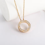 [Luxe Jewelry]LOVE NECKLACE 16MM  FULL DIAMOND