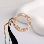 [Luxe Jewelry]LOVE NECKLACE 16MM  FULL DIAMOND
