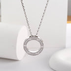 [Luxe Jewelry]LOVE NECKLACE 16MM  FULL DIAMOND