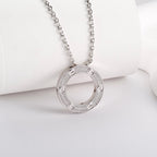 [Luxe Jewelry]LOVE NECKLACE 16MM  FULL DIAMOND