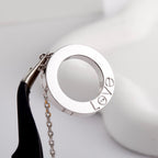 [Luxe Jewelry]LOVE NECKLACE 16MM  FULL DIAMOND