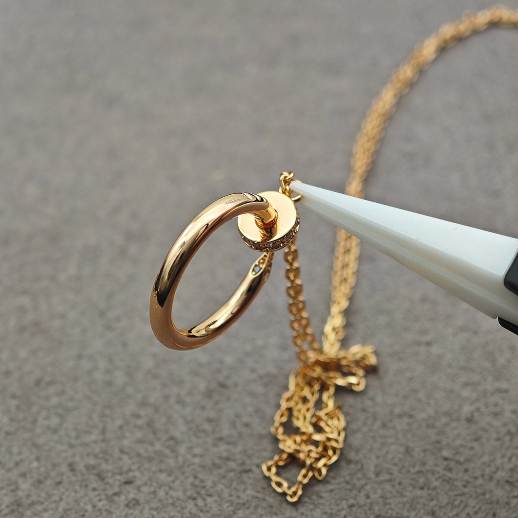 [Luxe Jewelry]JUSTE NECKLACE HALF DIAMOND