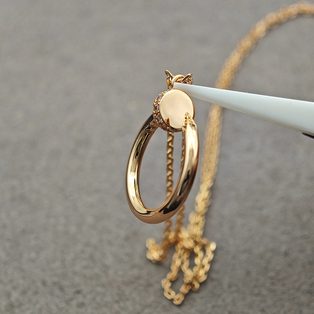[Luxe Jewelry]JUSTE NECKLACE HALF DIAMOND