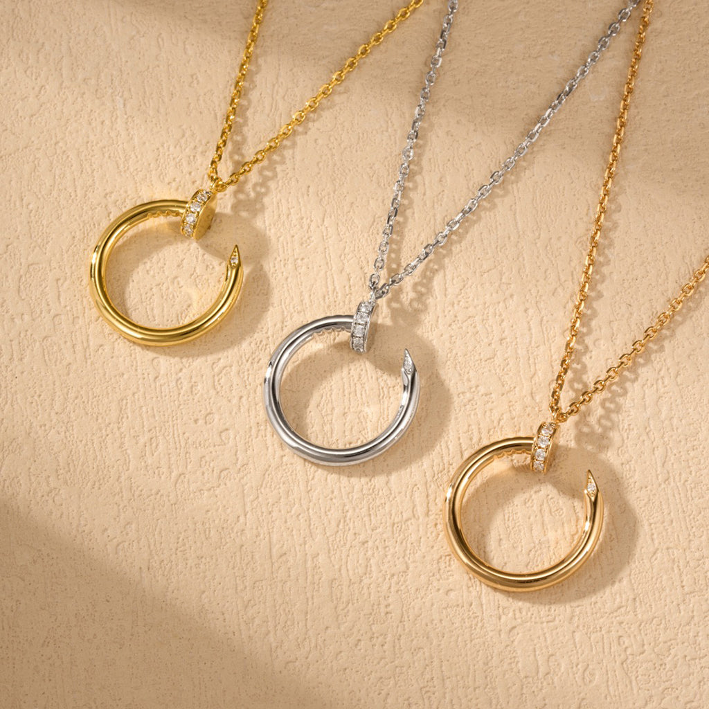 [Luxe Jewelry]JUSTE NECKLACE HALF DIAMOND