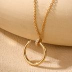 [Luxe Jewelry]JUSTE NECKLACE HALF DIAMOND