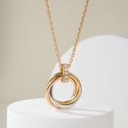 [Luxe Jewelry]TRINITY MEDIUM  DIAMONDS NECKLACE
