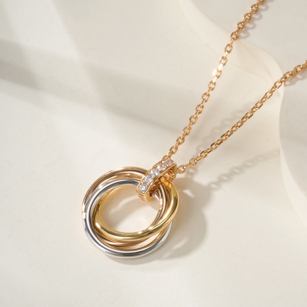 [Luxe Jewelry]TRINITY MEDIUM  DIAMONDS NECKLACE