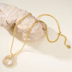 [Luxe Jewelry]TRINITY LARGE FULL DIAMOND  NECKLACE