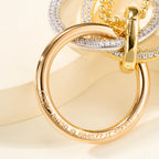 [Luxe Jewelry]TRINITY LARGE FULL DIAMOND  NECKLACE